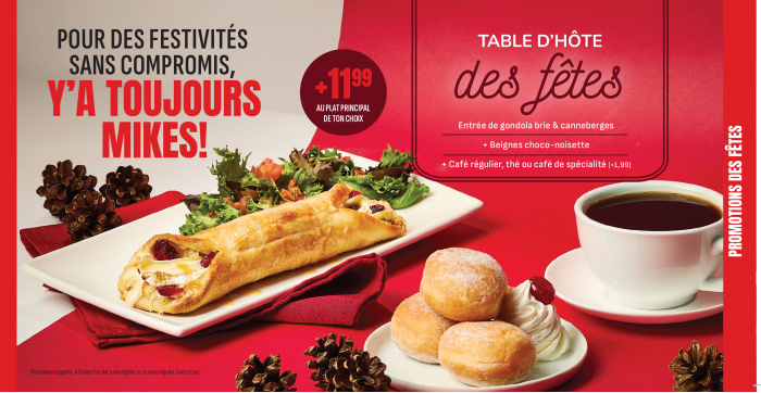 Mikes St-Jérôme vous offrent de succulents sous-marins issus de la recette originale, des pizzas faites avec notre pâte à pizza préparée chaque jour en restaurant ainsi que des pâtes crémeuses et gratinées